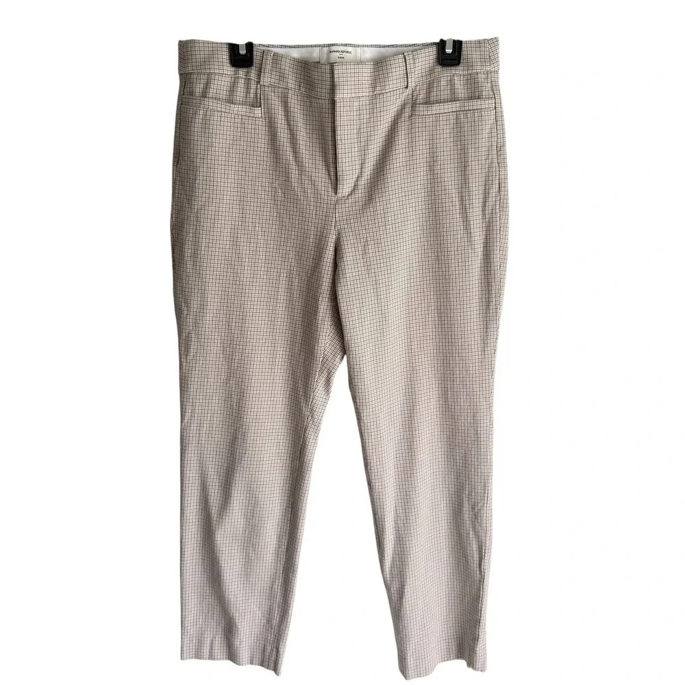 BANANA REPUBLIC Tan Square 'Sloan' Ladies‎ Ankle Length Pants, 10